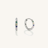 Colourful Cubic Zirconia Hypoallergenic Huggie