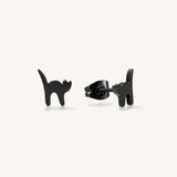 Black Cat Hypoallergenic Earrings