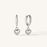 Heart Huggie Hypoallergenic Hoop Earrings