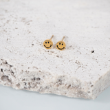 Kids Smiley Face Hypoallergenic Stud Earrings