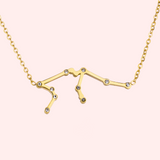 Aquarius Zodiac Constellation Hypoallergenic Necklace