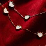 Bead Trim Heart Necklace