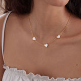 Bead Trim Heart Necklace