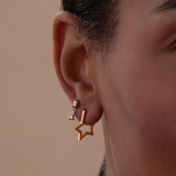 Star Stud Huggies Hypoallergenic Earrings