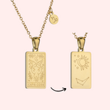 Capricorn Zodiac Tarot Card Necklace