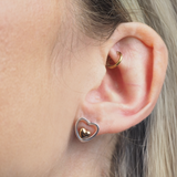 Open Double Heart Hypoallergenic Earrings