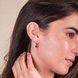 Mystic Web Charm Hoops CZ