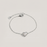 Beaded Shimmer Heart Bracelet