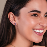 Cushion Birthstone Stud Earrings