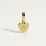Heart Initial Charm