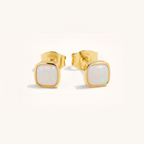 Cushion Birthstone Stud Earrings