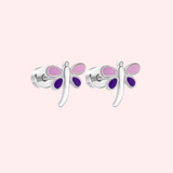 Dainty Dragon Fly Flat Back Earrings