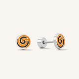 Spooky Swirl Flat Back Earrings