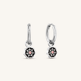 Crystal Spider Web Hoop Earrings