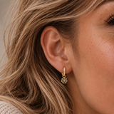 Crystal Spider Web Hoop Earrings