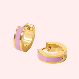 Coloured Enamel Hypoallergenic Huggie