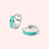 Coloured Enamel Hypoallergenic Huggie