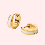 Coloured Enamel Hypoallergenic Huggie