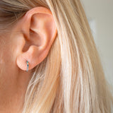 Colourful Cubic Zirconia Hypoallergenic Huggie