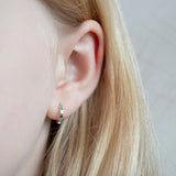 Colourful Cubic Zirconia Hypoallergenic Huggie