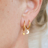 Star and Moon Hypoallergenic Charms