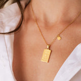 Libra Zodiac Tarot Card Necklace