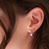 Coloured Enamel Hypoallergenic Huggie