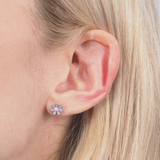 Colourful Flower Hypoallergenic Flat Back Stud Earrings