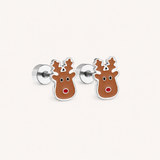 Reindeer Flat Back Earrings