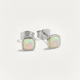 Cushion Birthstone Stud Earrings