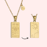 Scorpio Zodiac Tarot Card Necklace
