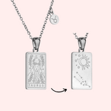 Taurus Zodiac Tarot Card Necklace