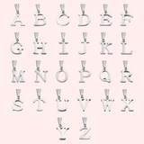 A-Z Letter Necklace Silver