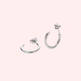 1.5 cm Stud Hypoallergenic Half Hoop Earrings