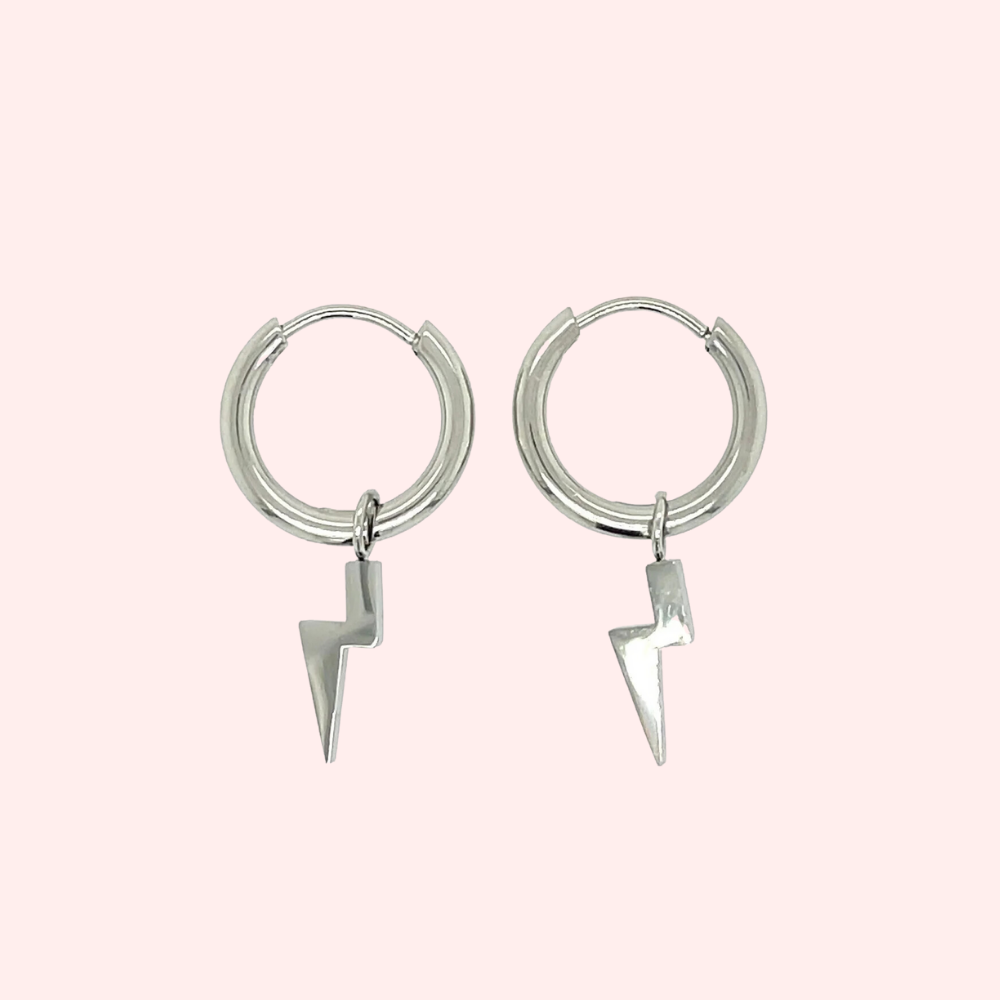 Lightning Bolt Huggie Hypoallergenic Earrings – Solace Jewellery Ltd®