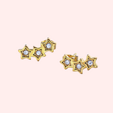 Constellation CZ Ear Climber Hypoallergenic Earrings