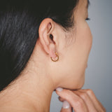 Braided Huggie Hypoallergenic Hoop Earrings