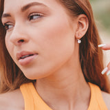 Prong Set Round CZ Lever Back Hypoallergenic Earrings