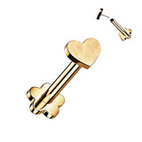 Single Titanium Heart Cartilage Hypoallergenic Stud