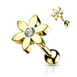Single Flower Cartilage Hypoallergenic Stud