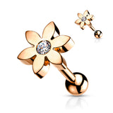 Single Flower Cartilage Hypoallergenic Stud