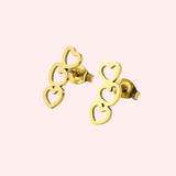 Open Heart Ear Climber Hypoallergenic Earrings