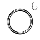 Single Hinged Titanium Segment Hypoallergenic Ring