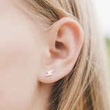 Lightning Bolt Stud Hypoallergenic Earrings