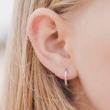 15mm Stud Hypoallergenic Half Hoop Earrings