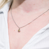 Topaz Bezel Set Hypoallergenic Necklace - November