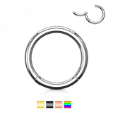 Single Hinged Segment Hypoallergenic Ring