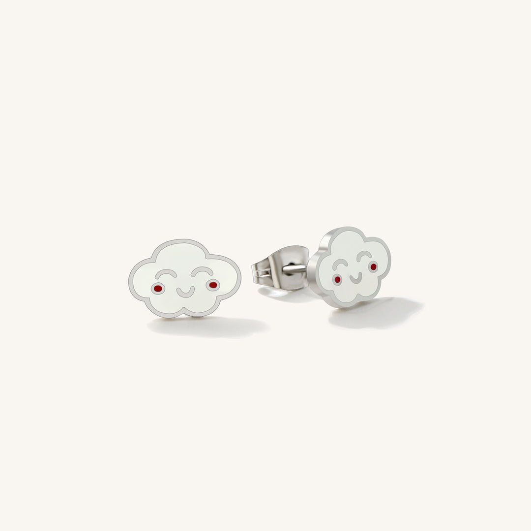 Kids Smiley Cloud Stud Hypoallergenic Earrings