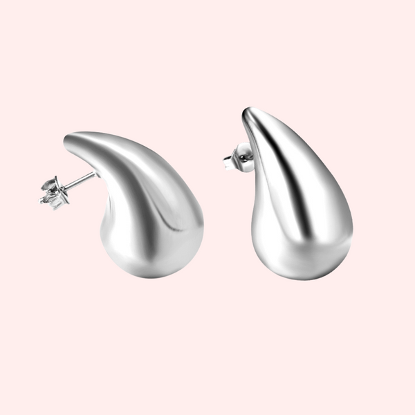 Chunky Teardrop Hypoallergenic Stud Earrings