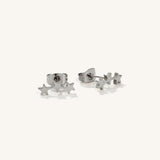Triple Star Ear Climber Hypoallergenic Earrings